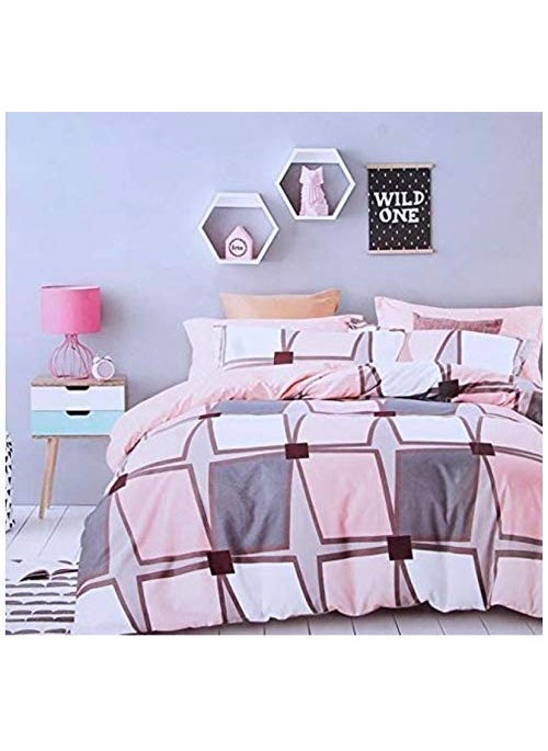 Home Designs 210 TC Cotton Duvet Cover with 2 Pillow Covers King Size 102 x 110