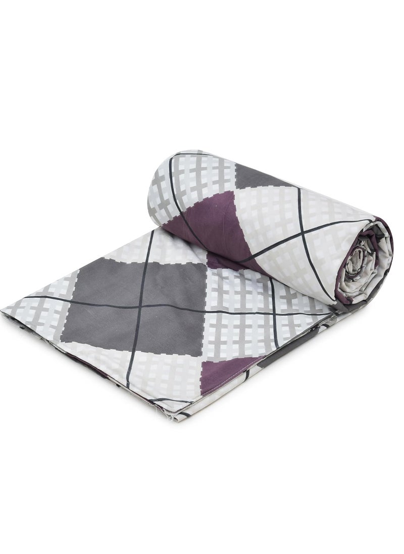 COZY FURNISH Super Soft Microfiber Cotton Single Duvet CoverComforter CoverRajai CoverBlanket CoverQuilt Cover Single Size 60X90Inches with Zipper with Four Corner Ties