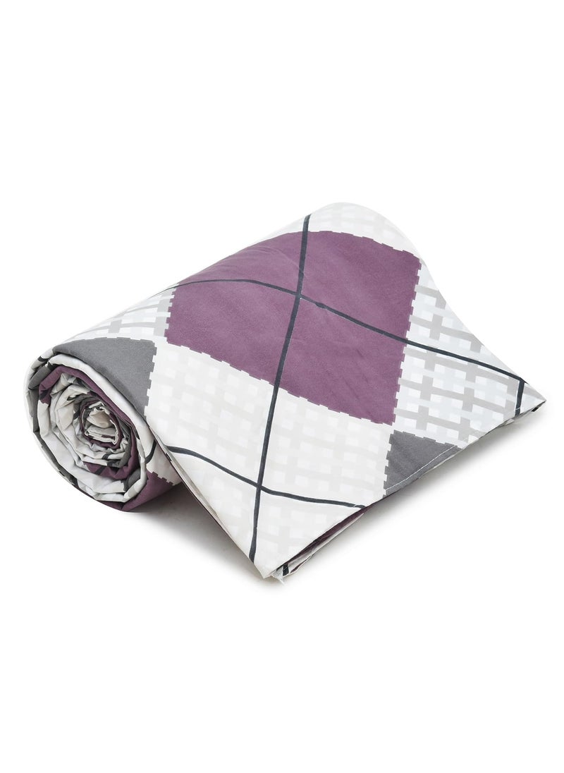 COZY FURNISH Super Soft Microfiber Cotton Single Duvet CoverComforter CoverRajai CoverBlanket CoverQuilt Cover Single Size 60X90Inches with Zipper with Four Corner Ties