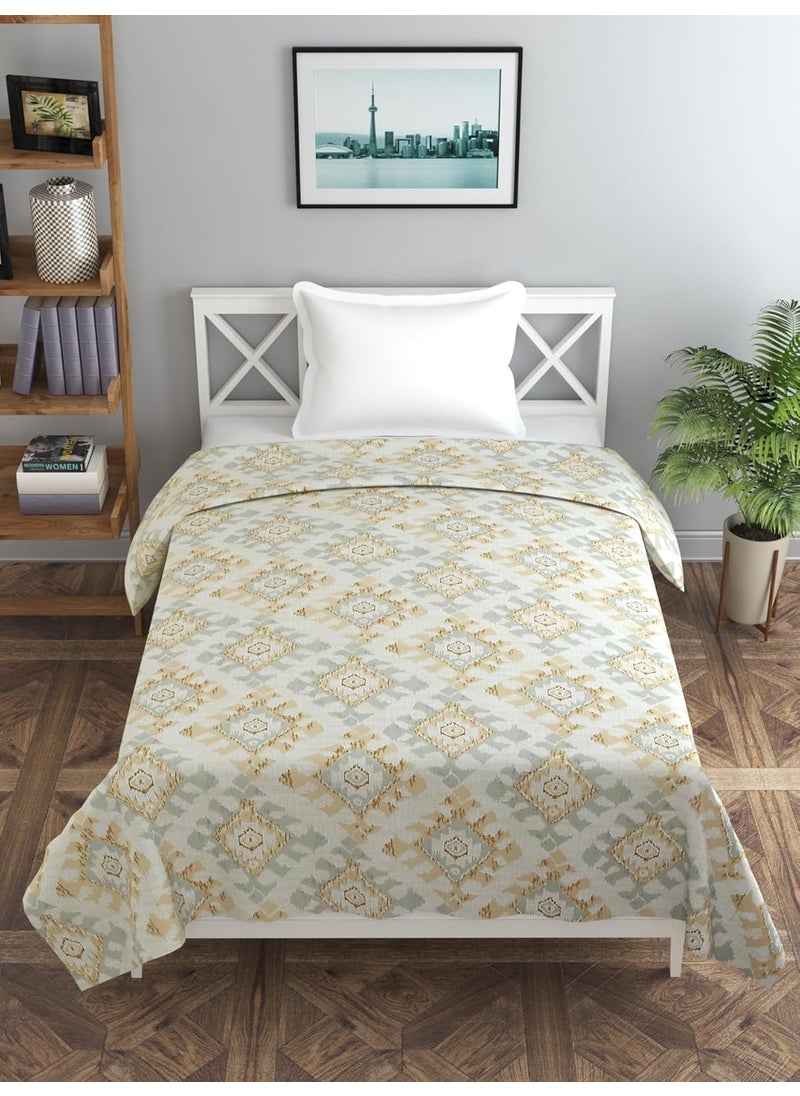 BREVARD Glacecotton Single Duvet CoverRajai CoverBlanket Cover with Zipper 60x90 Inches Offwhite