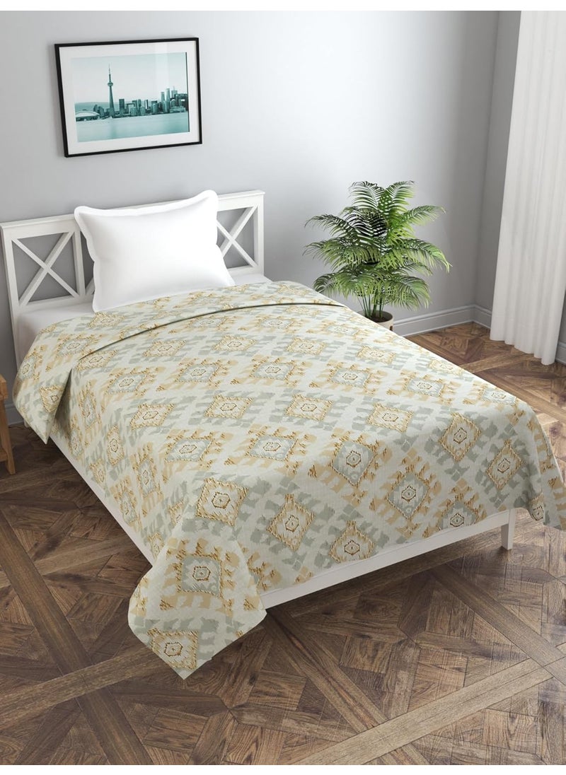 BREVARD Glacecotton Single Duvet CoverRajai CoverBlanket Cover with Zipper 60x90 Inches Offwhite