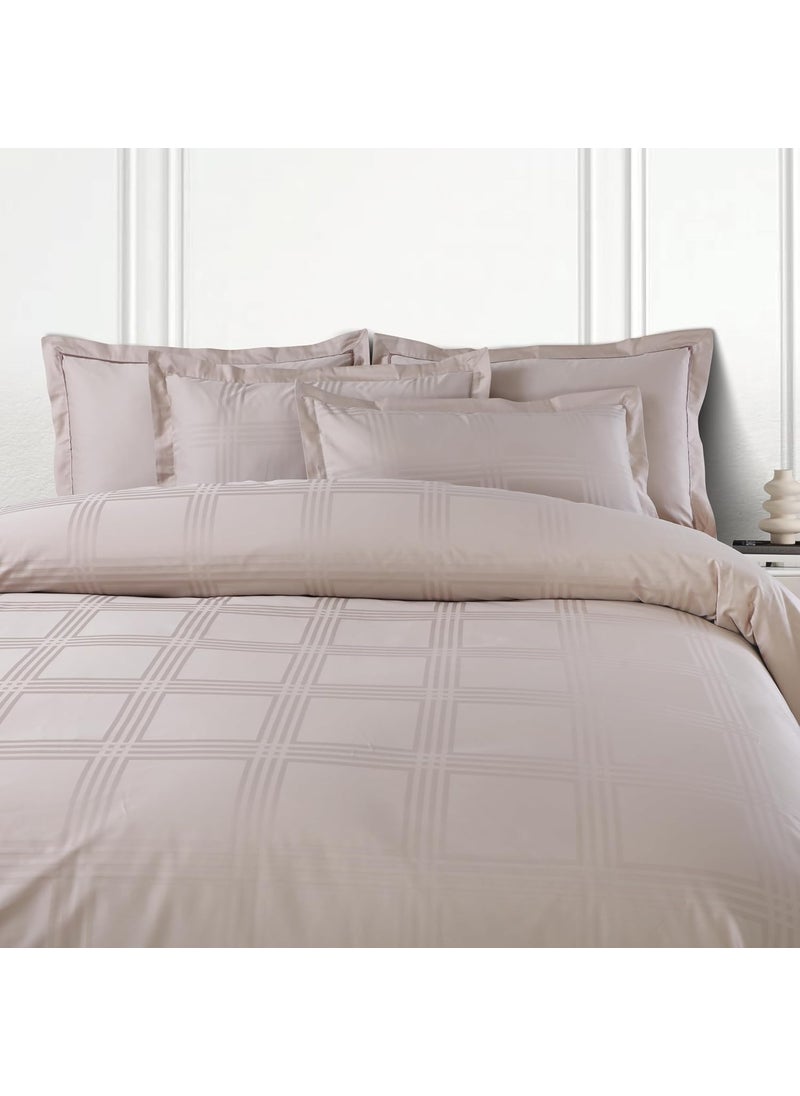 Malako Amalfi Jacquard Beige 100 Cotton Super King Size Duvet CoverQuilt Cover