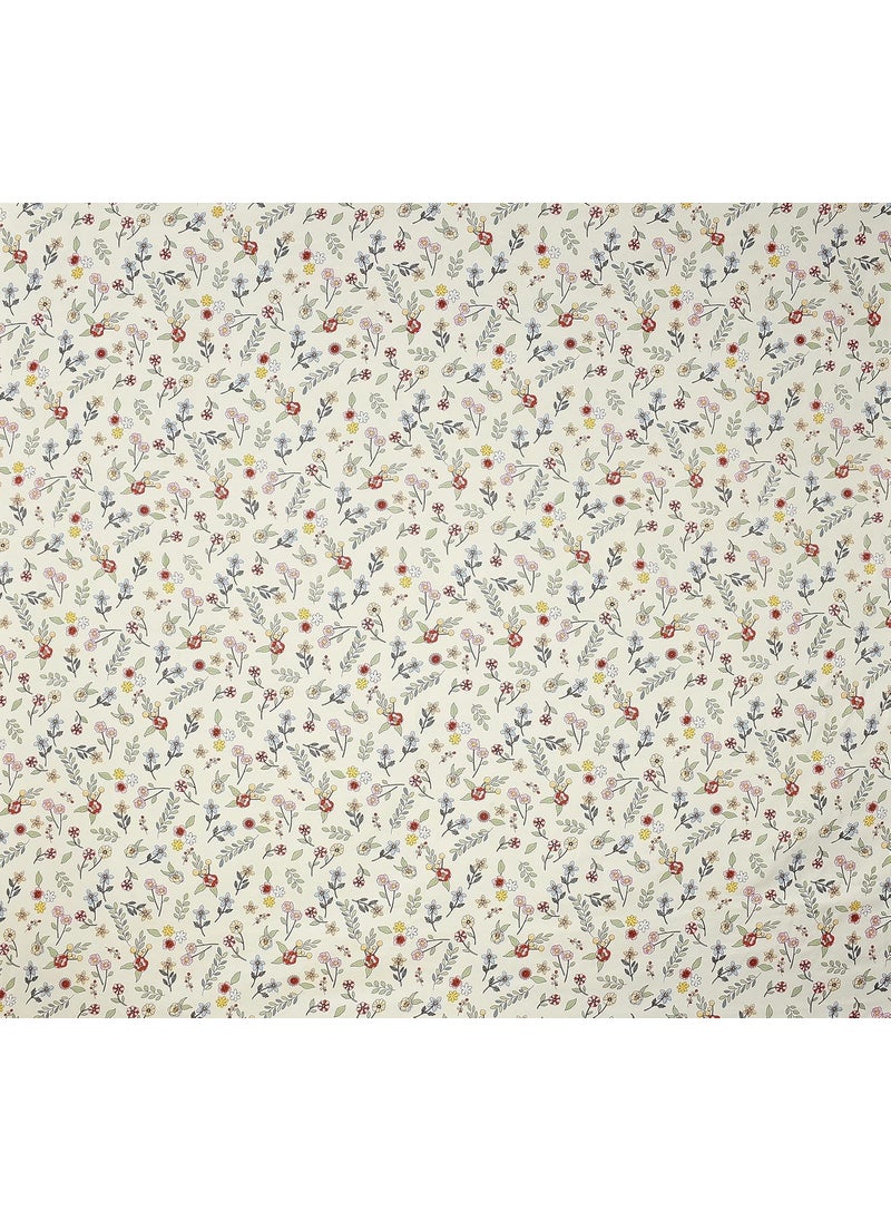 BREVARD Glace Cotton 210 TC Double Bed Size Duvet CoverQuilt CoverRajai CoverBlanket Cover with Zipper 90x100 Inches OffWhite