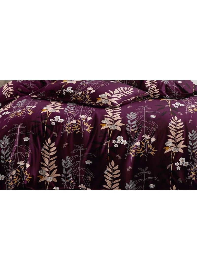 Laying Style 350 Tc Heavy Glace Cotton Super King Size Duvet Cover II Razai Cover II Quilt Cover for Double Bed Size with Zipper Dohars 108x108 inchMulticolor