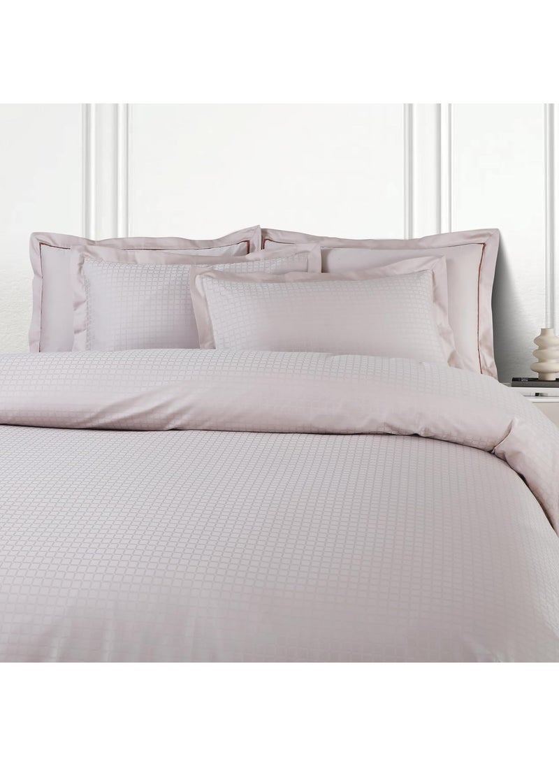 Malako Como Jacquard Beige 100 Cotton Super King Size Duvet CoverQuilt Cover