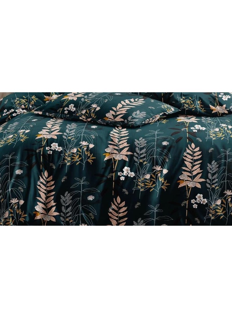 Laying Style 350 Tc Heavy Glace Cotton Super King Size Duvet Cover II Razai Cover II Quilt Cover for Double Bed Size with Zipper Dohars 108x108 inchMulticolor