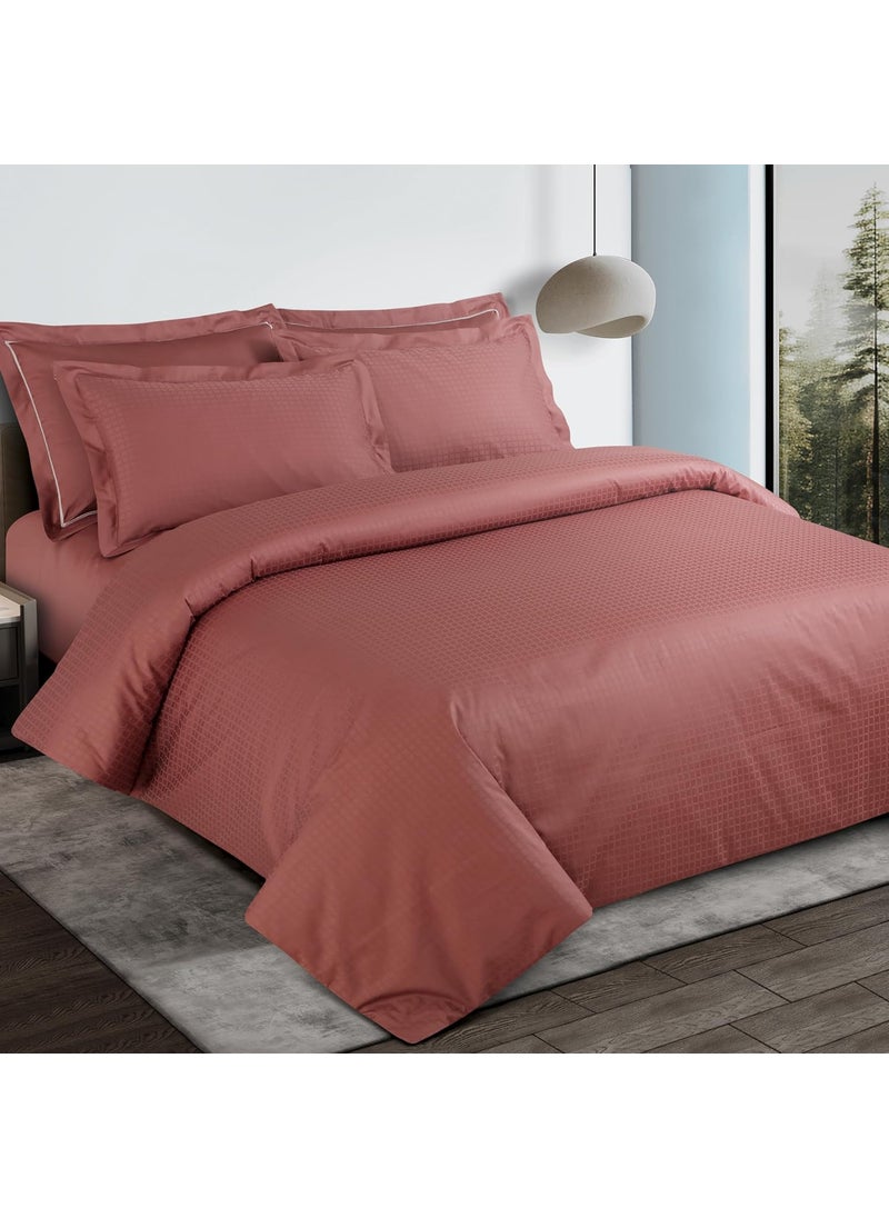 Malako Como Jacquard Cedar 100 Cotton Super King Size Duvet CoverQuilt Cover