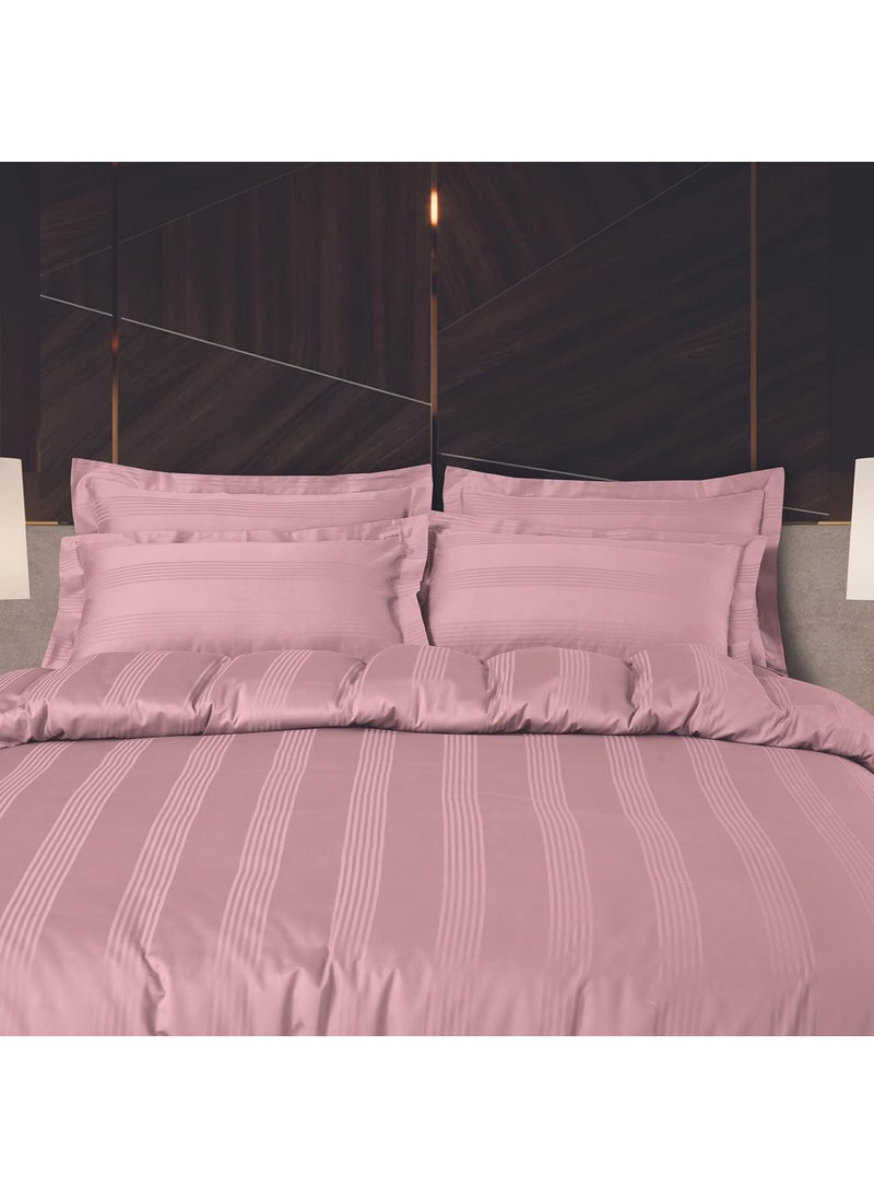Malako Turin Jacquard Blush Pink 100 Cotton Super King Size Duvet CoverQuilt Cover