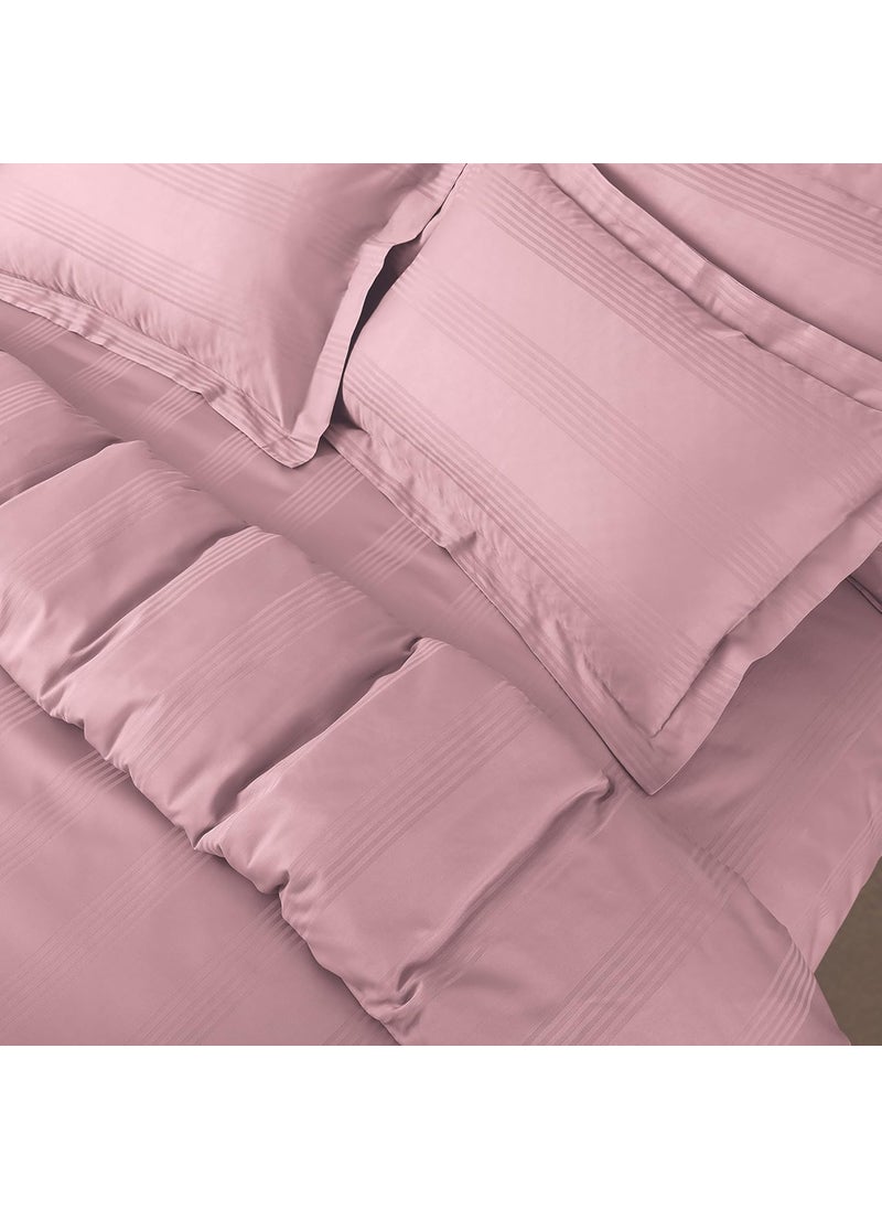 Malako Turin Jacquard Blush Pink 100 Cotton Super King Size Duvet CoverQuilt Cover
