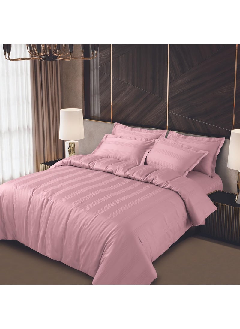 Malako Turin Jacquard Blush Pink 100 Cotton Super King Size Duvet CoverQuilt Cover