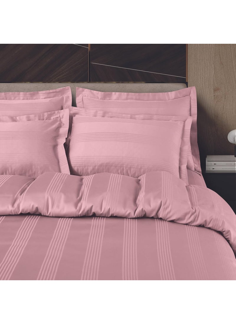 Malako Turin Jacquard Blush Pink 100 Cotton Super King Size Duvet CoverQuilt Cover
