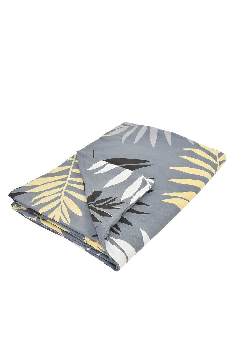 MORADO Glace Cotton Double Duvet CoverRajai CoverBlanket Cover with Zipper 90x100 InchesCharcol Leafs