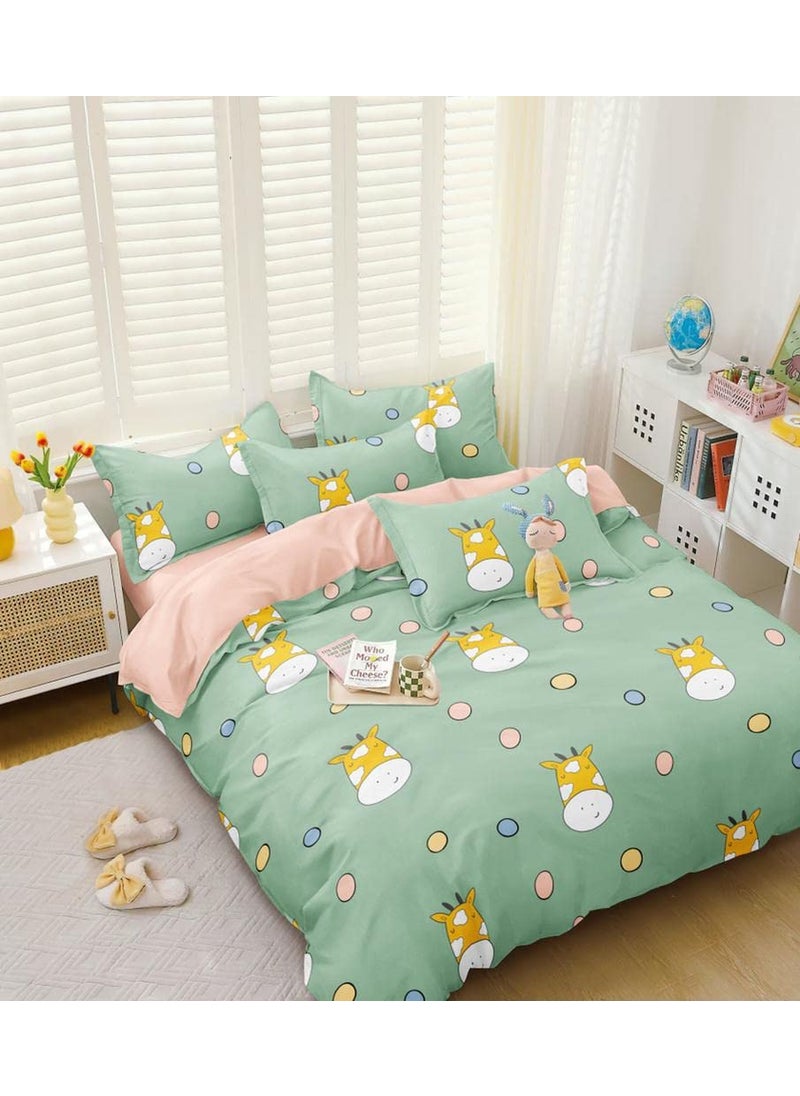 MORADO Glace Cotton Double Duvet CoverRajai CoverBlanket Cover with Zipper 90x100 Inches Green