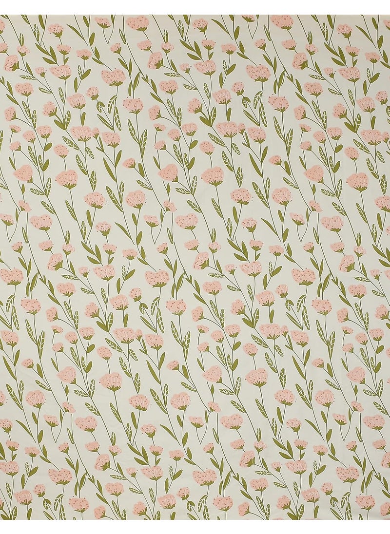 MORADO Glace Cotton 210 TC Double Bed Size Reversible Duvet CoverQuilt CoverRajai CoverBlanket Cover with Zipper 90x100 Inches Peach