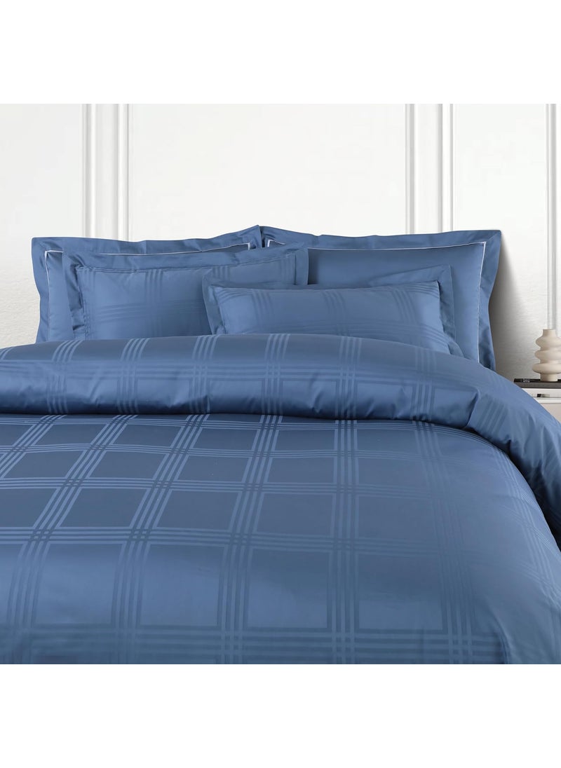 Malako Amalfi Jacquard Legion Blue 100 Cotton Super King Size Duvet CoverQuilt Cover