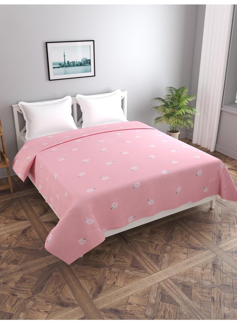 BREVARD Glacecotton Double Duvet CoverRajai CoverBlanket Cover with Zipper 90x100 Inches Pink