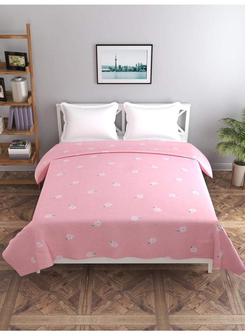 BREVARD Glacecotton Double Duvet CoverRajai CoverBlanket Cover with Zipper 90x100 Inches Pink