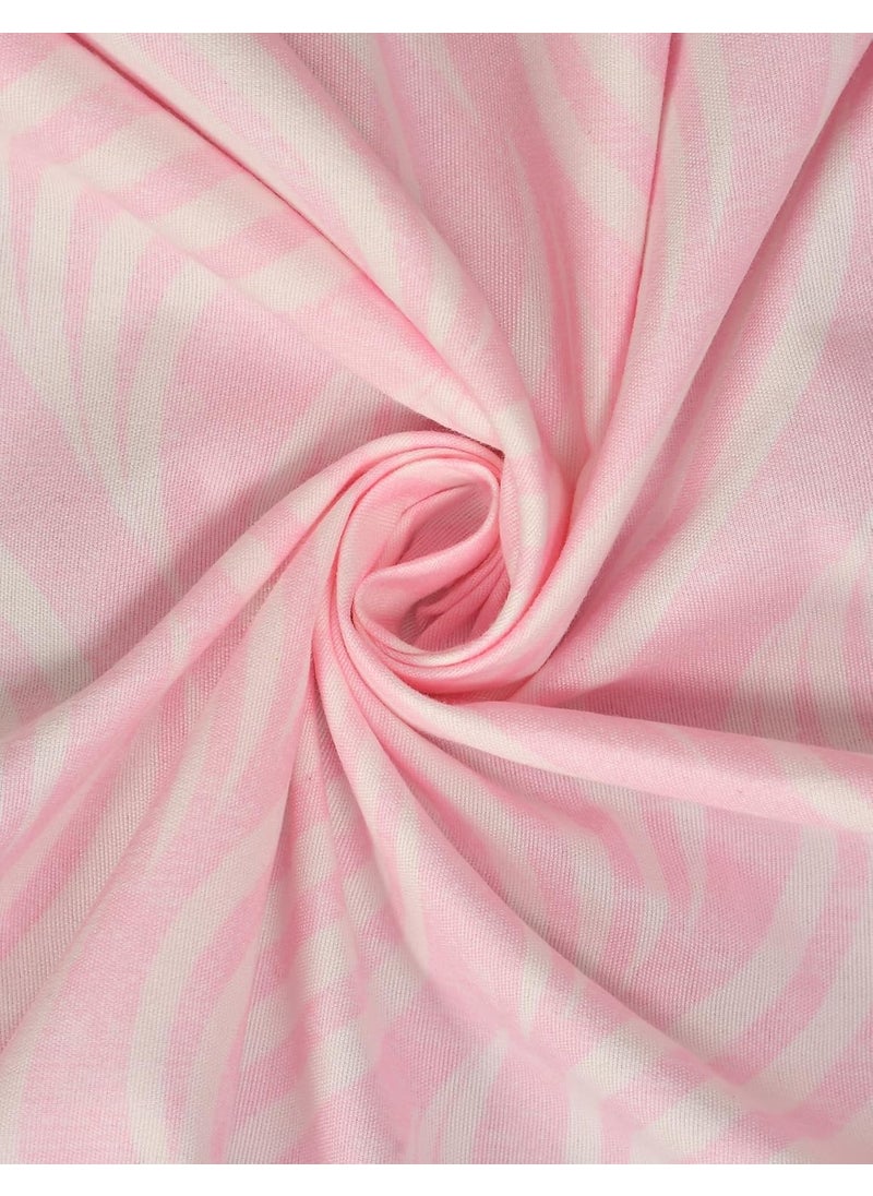 MORADO Glace Cotton Double Duvet CoverRajai CoverBlanket Cover with Zipper 90x100 Inches Pink