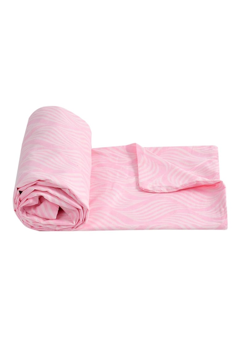 MORADO Glace Cotton Double Duvet CoverRajai CoverBlanket Cover with Zipper 90x100 Inches Pink