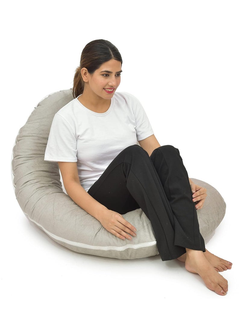 WildMint Ultra Soft Pregnancy Pillow C Shaped Body Pillow Pregnant Pillows for Sleeping Full Body Pillow Baby Nursing Cushion Maternity Pillow with Velvet Zippered Cover