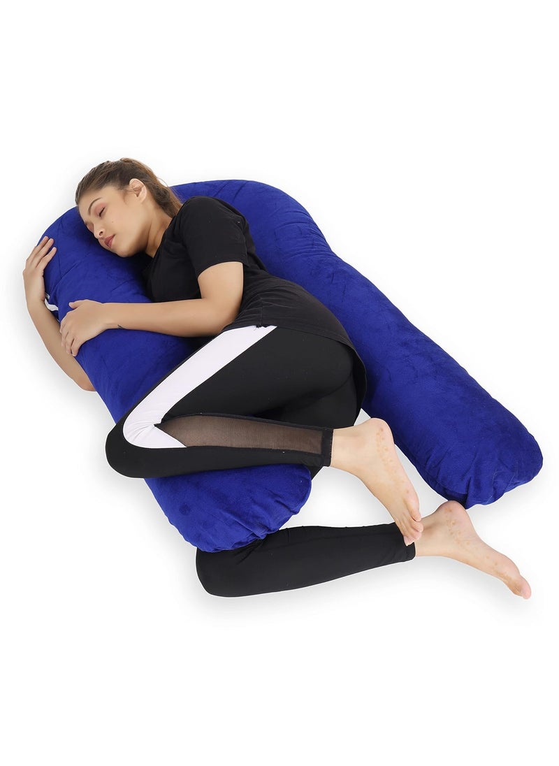 WildMint Ultra Soft Pregnancy Pillow U Shaped Body Pillow Pregnant Pillows for Sleeping Full Body Pillow Baby Nursing Cushion Maternity Pillow with Velvet Zippered Cover