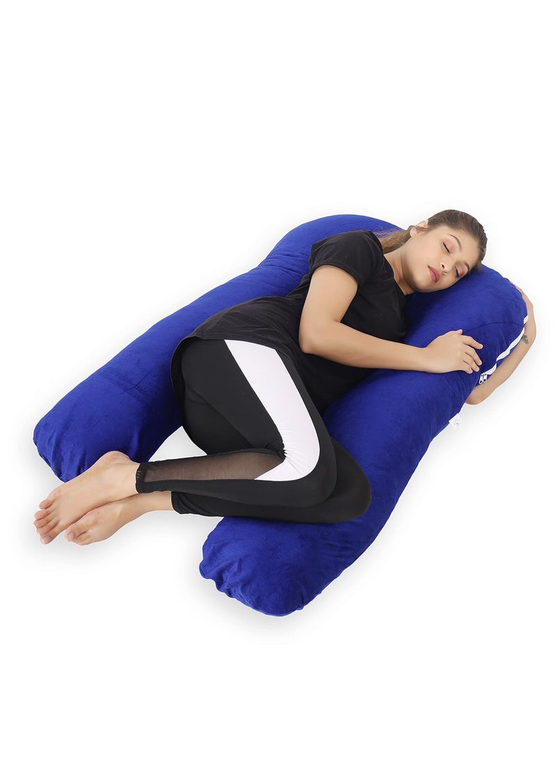 WildMint Ultra Soft Pregnancy Pillow U Shaped Body Pillow Pregnant Pillows for Sleeping Full Body Pillow Baby Nursing Cushion Maternity Pillow with Velvet Zippered Cover