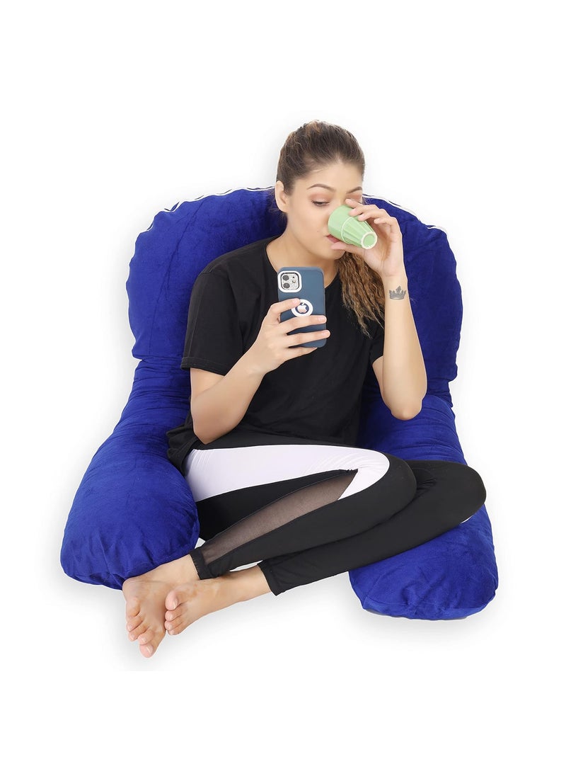 WildMint Ultra Soft Pregnancy Pillow U Shaped Body Pillow Pregnant Pillows for Sleeping Full Body Pillow Baby Nursing Cushion Maternity Pillow with Velvet Zippered Cover