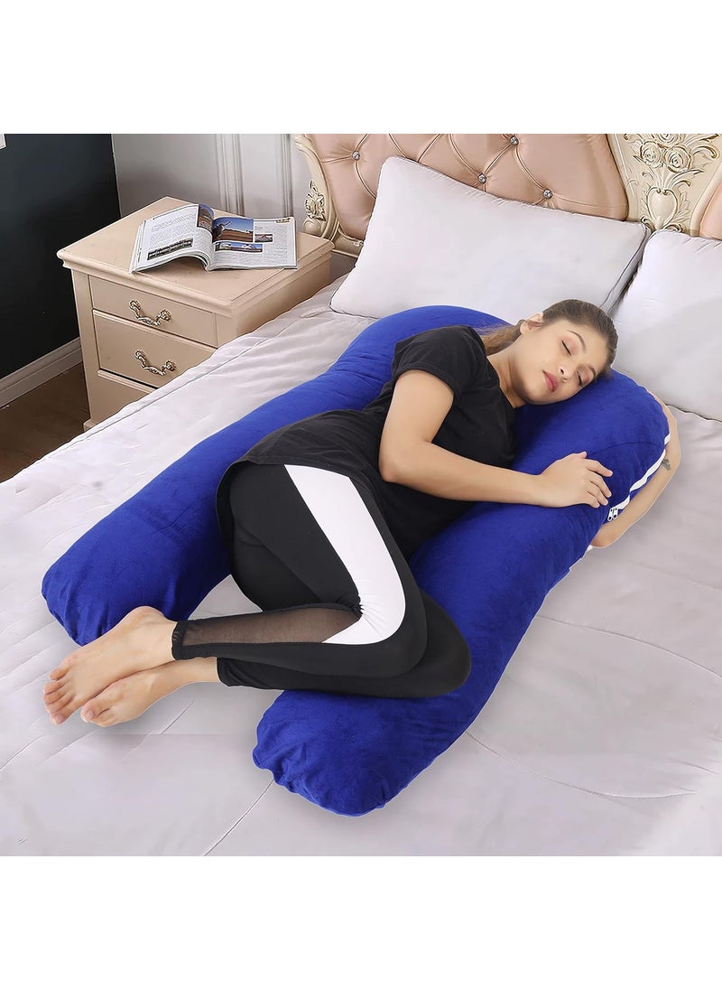 WildMint Ultra Soft Pregnancy Pillow U Shaped Body Pillow Pregnant Pillows for Sleeping Full Body Pillow Baby Nursing Cushion Maternity Pillow with Velvet Zippered Cover