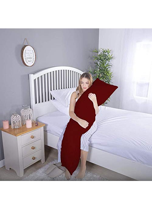 Daddy Cool Ultra Soft Body Support Body PillowPregnancy Pillow for Pregnant WomenMaternity Pillow Side Sleeping Pillow 20 x 54 Inch Pack of 1 Maroon