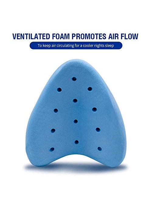 WLTK Pregnancy Body Memory Foam Pillow Orthopedic Knee Leg Wedge Pillow Cushion for Side Sleeper Sciatica Relief or Pillowcase