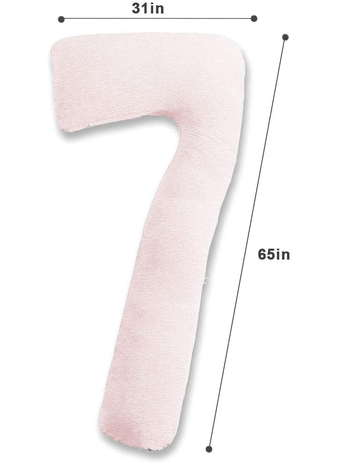Linenovation Full Body Pregnancy Pillow L Shaped Maternity Pillow for Pregnant Women and Back Pain Great for AnyoneBeige