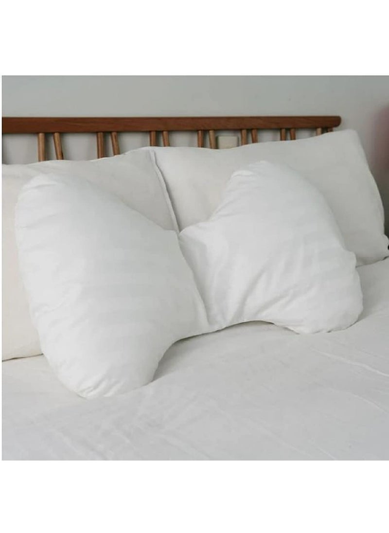 Deevine Craft Ultra Soft Butterfly Shaped Pillow Body PillowMaternity Pillow Butterfly Maternity Pillow White