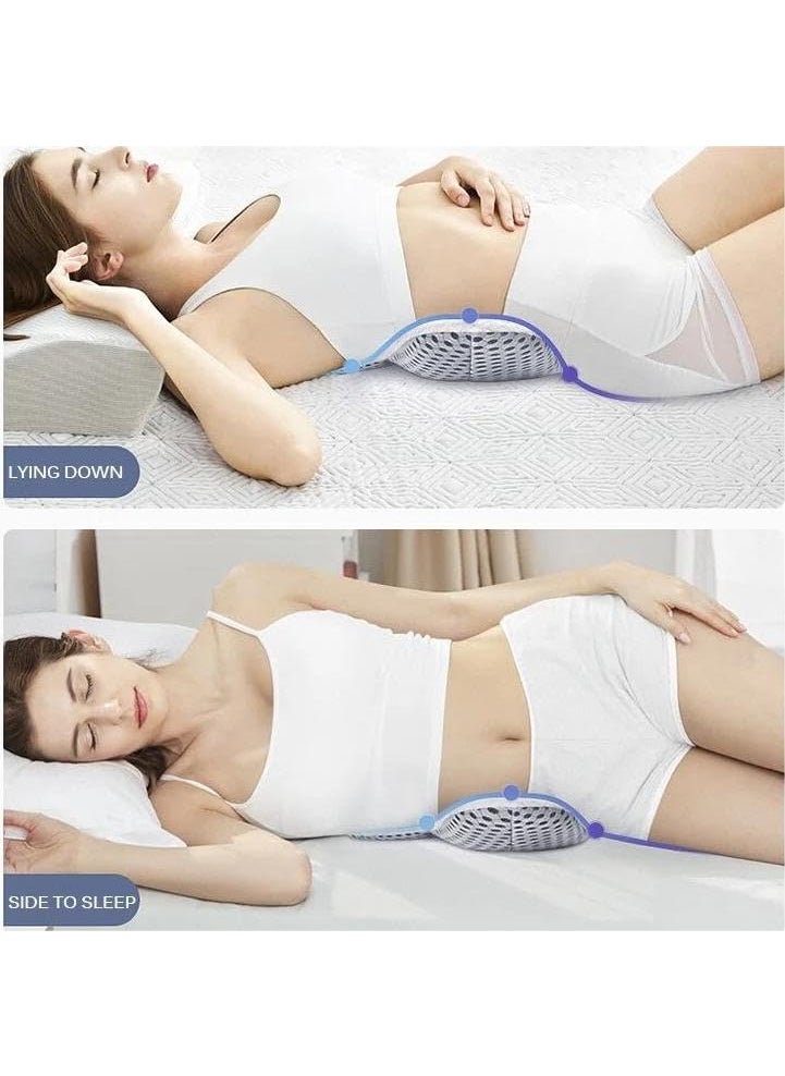 SEVIA Sleeping Pillow Nest 3D Mousse Lumbar Support Cushion for Pregnancy Pain Relief Heating with Mesh Cover Pregnancy Maternity Pillow