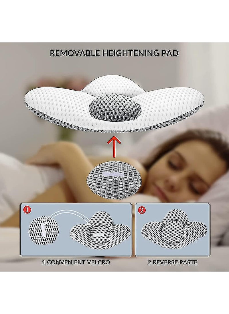 SEVIA Sleeping Pillow Nest 3D Mousse Lumbar Support Cushion for Pregnancy Pain Relief Heating with Mesh Cover Pregnancy Maternity Pillow
