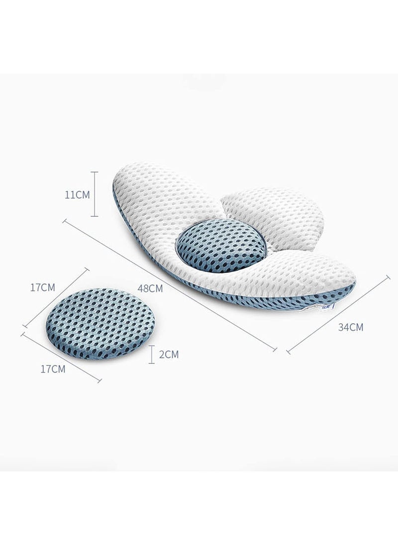 SEVIA Sleeping Pillow Nest 3D Mousse Lumbar Support Cushion for Pregnancy Pain Relief Heating with Mesh Cover Pregnancy Maternity Pillow