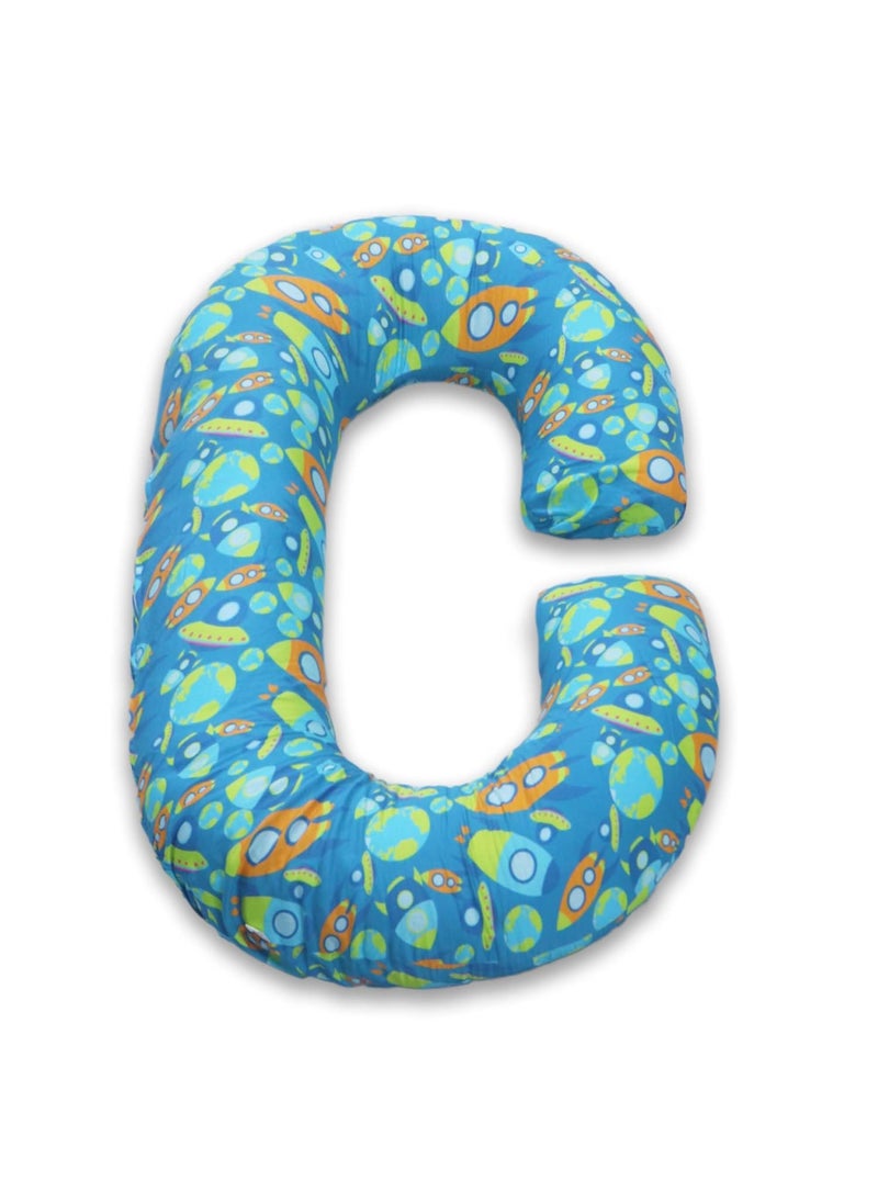 COOZLY C Shaped Pregnancy Pillow Maternity Pillow100 Cotton Removable Covers Premium Pregnocare Fibres Pregnancy Sleeping Pillow 03 Super Premium Aztec Multicolor