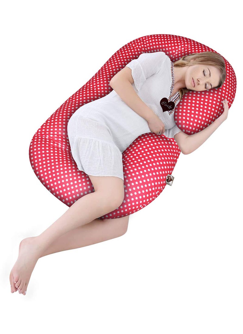COOZLY Reve C Shaped Pregnancy Pillow Red