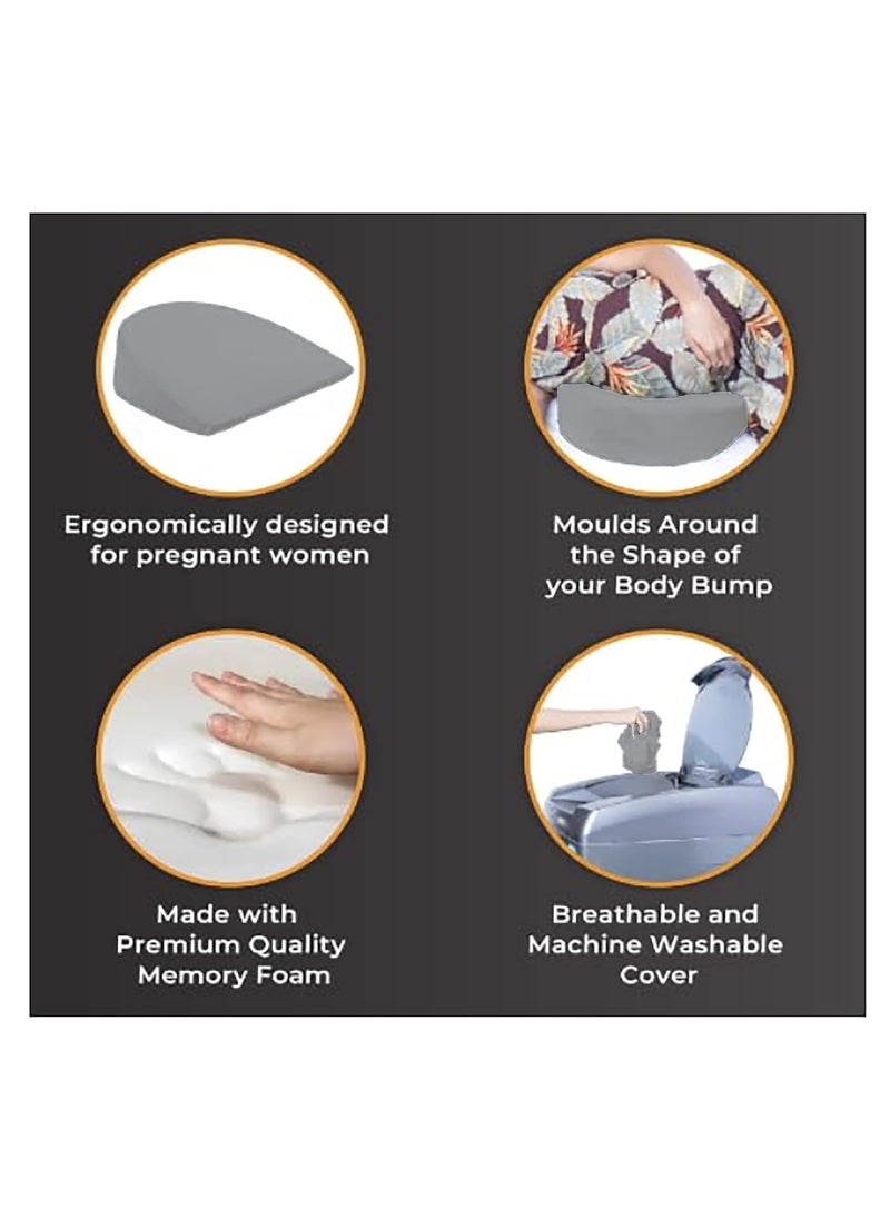 YASHTU Pregnancy Support Wedge Pillow Ergonomic Back Support Cushion Grey