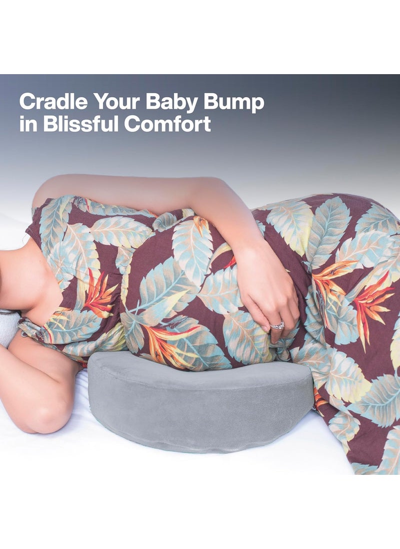 YASHTU Pregnancy Support Wedge Pillow Ergonomic Back Support Cushion Grey