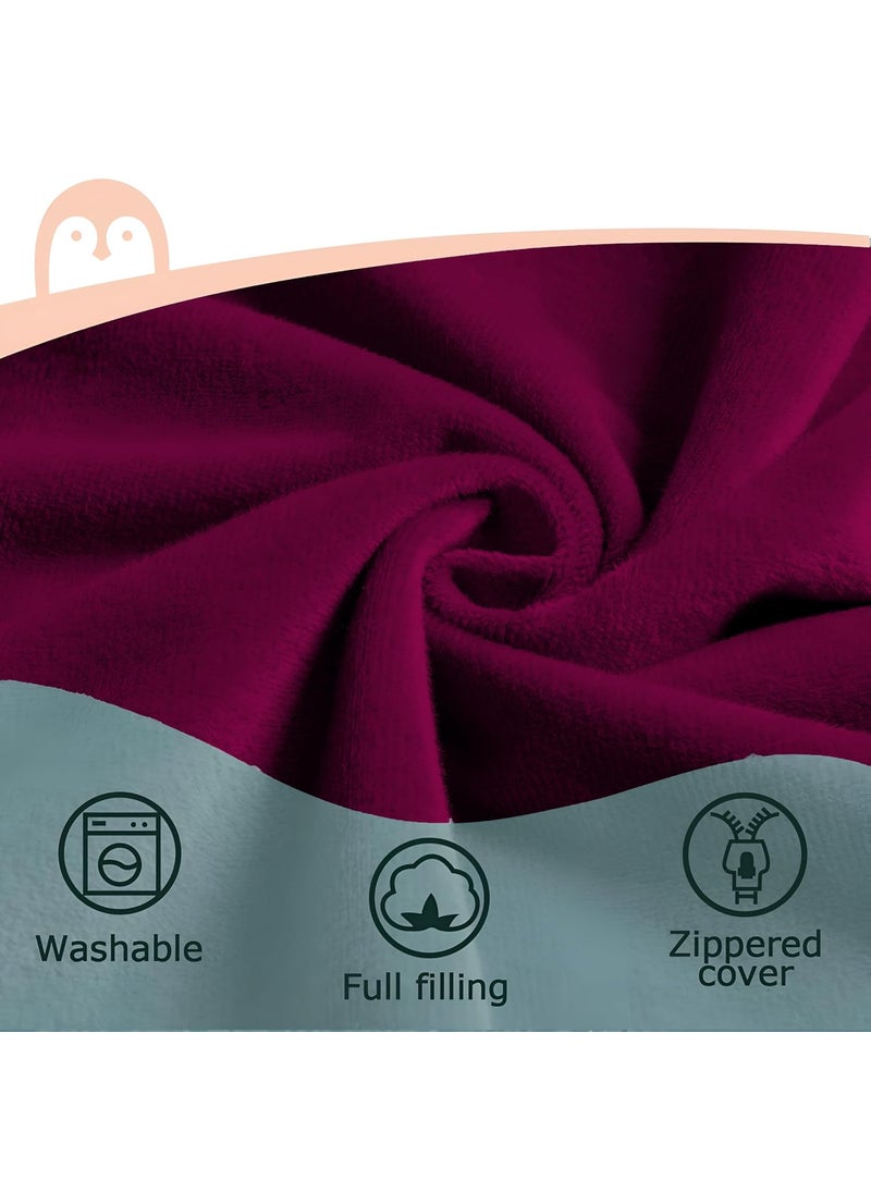 Moms Moon Pregnancy Pillow Maternity Body Pillow for Sleeping with Body Pillow Cover 55inch G Shaped Pregnancy Pillow for Pregnant Women Wine Velvet