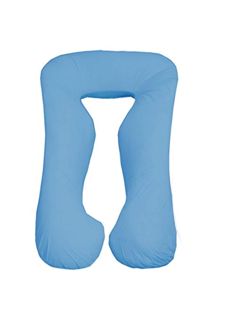 COOZLY Body Contour U Shape Prregnancy Pillows with 100 Cotton Zippered Covers Pregnocare Microfibre Pregnancy Pillow for Sleeping Turquoise