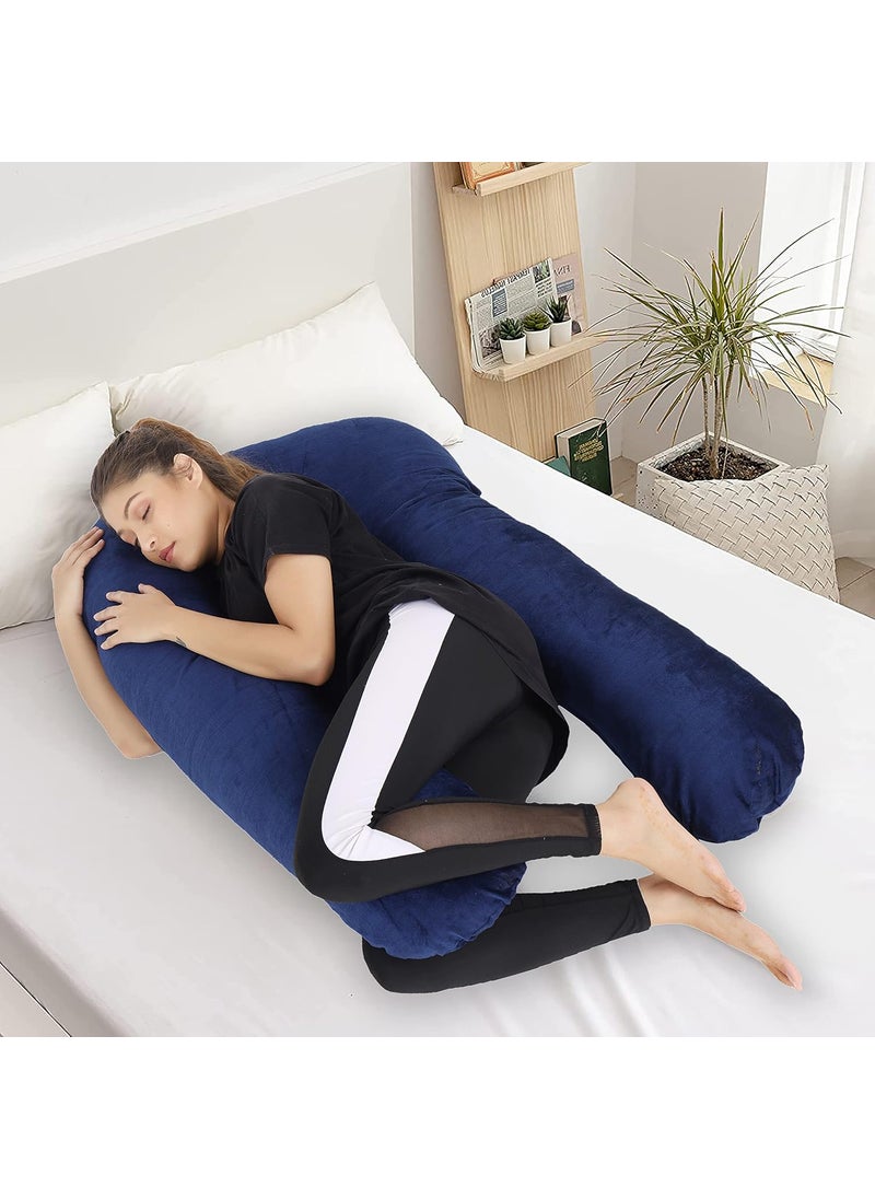 WildMint Ultra Soft Pregnancy Pillow U Shaped Body Pillow Pregnant Pillows for Sleeping Full Body Pillow Baby Nursing Cushion Maternity Pillow with Velvet Zippered Cover