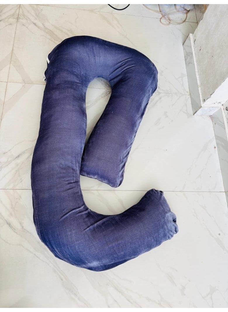SKYBRIDE Pregnancy Pillows for Sleeping GShape Full Body Pillow and Maternity Support for Back HIPS Legs Belly for Pregnant Women with Removable Washable Velvet Cover