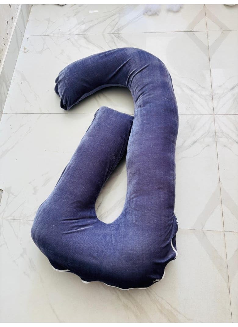 SKYBRIDE Pregnancy Pillows for Sleeping GShape Full Body Pillow and Maternity Support for Back HIPS Legs Belly for Pregnant Women with Removable Washable Velvet Cover