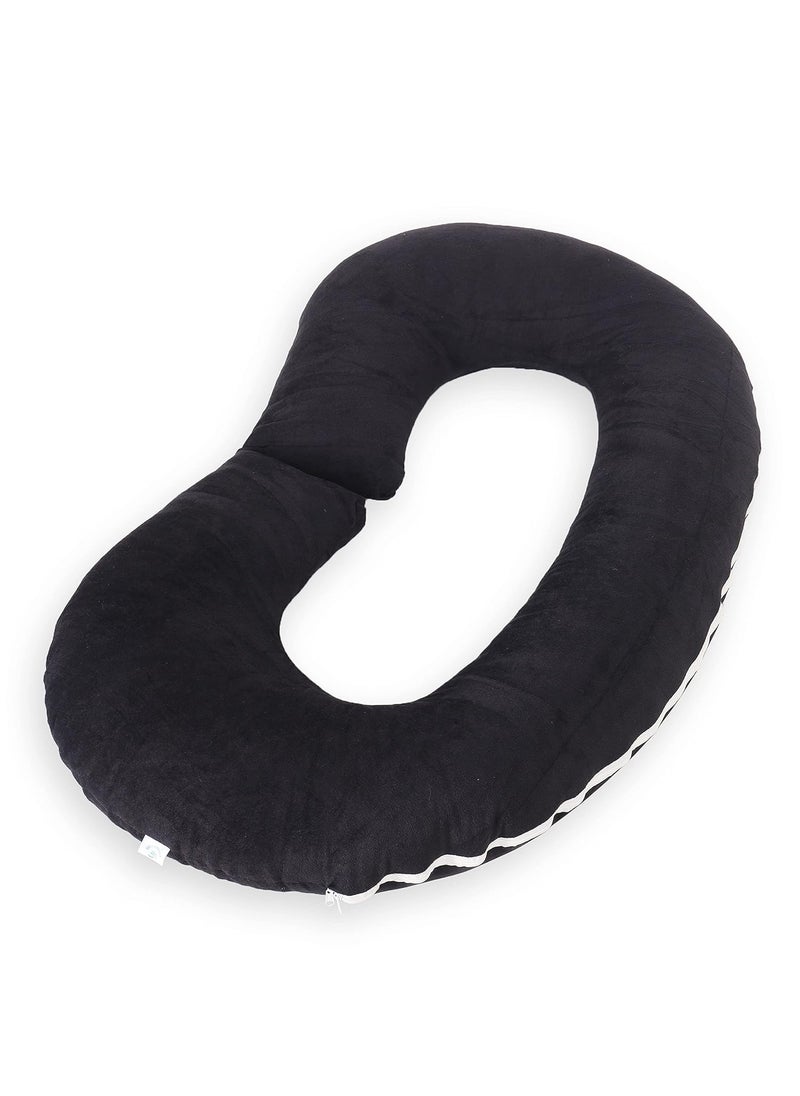 WILDMINT Ultra Soft Pregnancy Pillow C Shaped Body Pillow Pregnant Pillows for Sleeping Full Body Pillow Baby Nursing Cushion Maternity Pillow with Velvet Zippered Cover