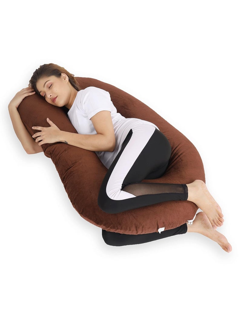 WildMint Ultra Soft Pregnancy Pillow C Shaped Body Pillow Pregnant Pillows for Sleeping Full Body Pillow Baby Nursing Cushion Maternity Pillow with Velvet Zippered Cover