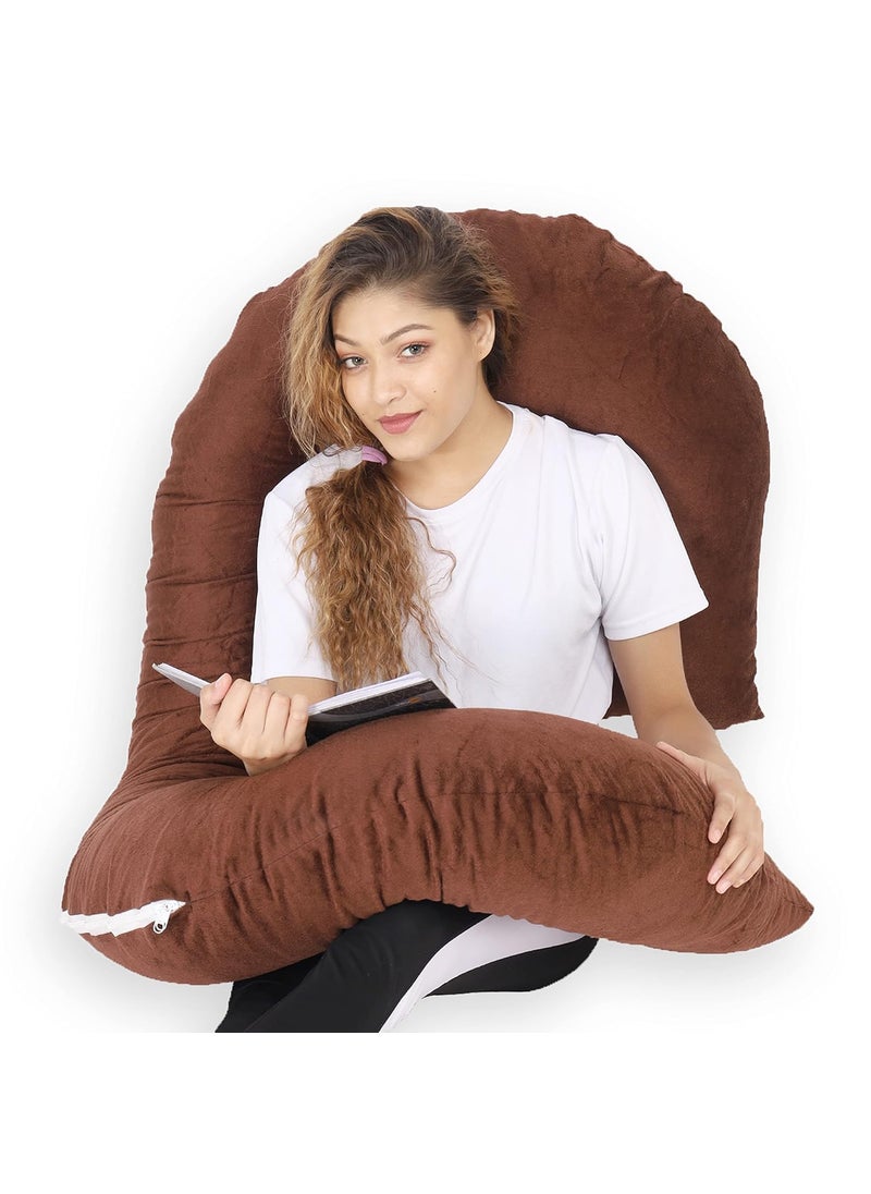 WildMint Ultra Soft Pregnancy Pillow C Shaped Body Pillow Pregnant Pillows for Sleeping Full Body Pillow Baby Nursing Cushion Maternity Pillow with Velvet Zippered Cover