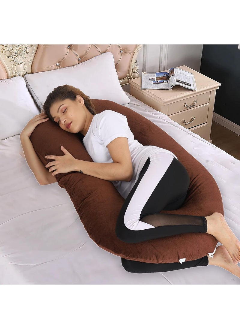 WildMint Ultra Soft Pregnancy Pillow C Shaped Body Pillow Pregnant Pillows for Sleeping Full Body Pillow Baby Nursing Cushion Maternity Pillow with Velvet Zippered Cover