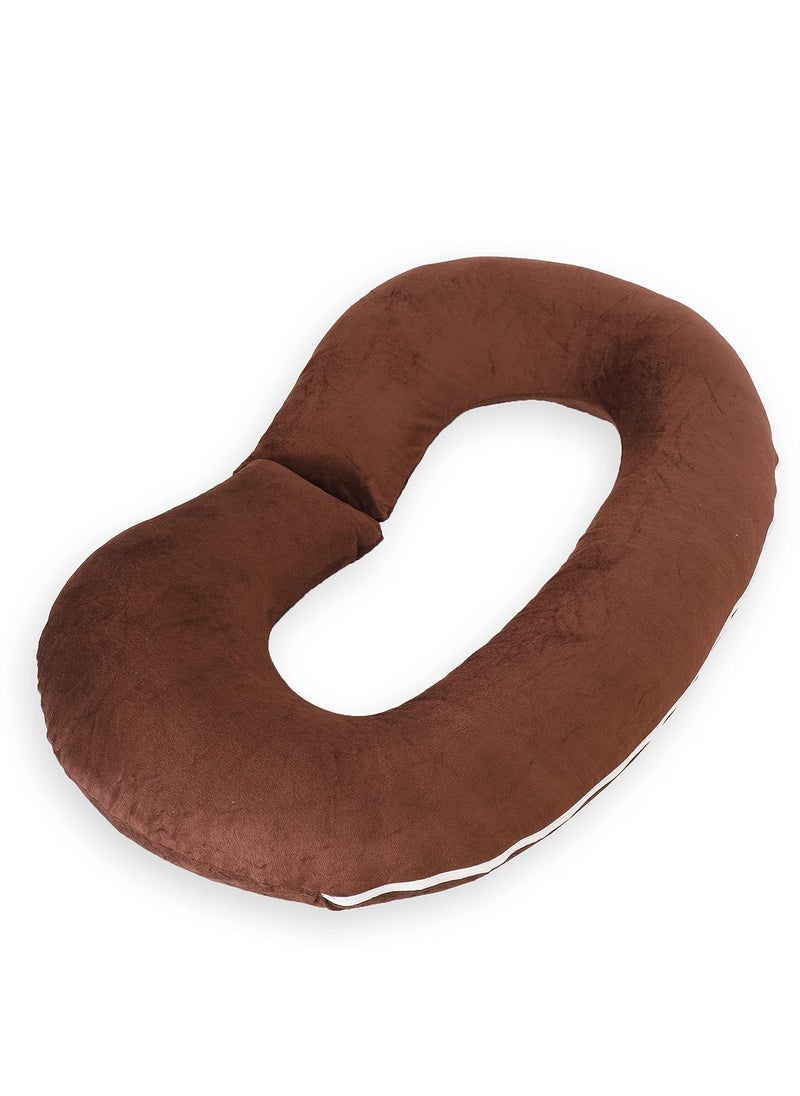 WildMint Ultra Soft Pregnancy Pillow C Shaped Body Pillow Pregnant Pillows for Sleeping Full Body Pillow Baby Nursing Cushion Maternity Pillow with Velvet Zippered Cover