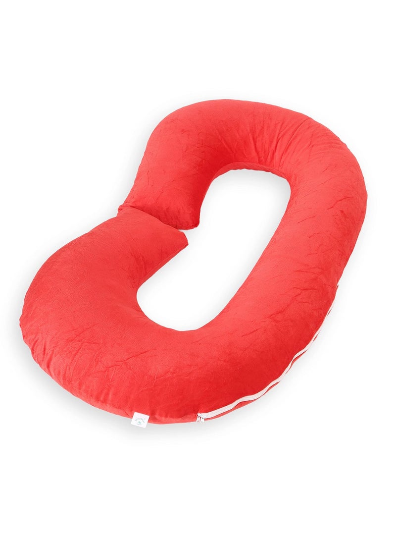 WildMint Ultra Soft Pregnancy Pillow C Shaped Body Pillow Pregnant Pillows for Sleeping Full Body Pillow Baby Nursing Cushion Maternity Pillow with Velvet Zippered Cover
